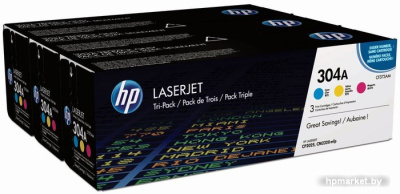 Картридж HP 304A 3-pack (CF372AM)  HPmarket.by