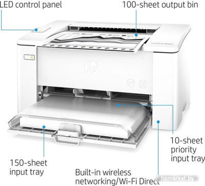 Принтер HP LaserJet Pro M102w [G3Q35A]  HPmarket.by