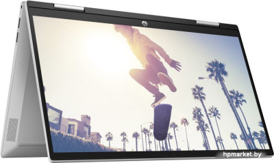 HP Pavilion x360 14/i3-1125G4 quad/14 FHD AG IPS Narrow Border Touch/UMA/8GB/256GB/DOS/noODD/Natural Silver ноутбук 634F4EA  HPmarket.by