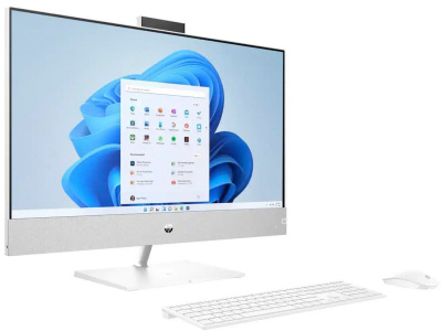 HP Pavilion 27-ca2020ny AiO PC/ i7-13700T/ 27 FHD IPS AG/ GF RTX 3050 4GB/ 16GB/ 512GB/ DOS/ noODD/ USB kbd+mouse/ kbd_ENG/ Natural silver моноблок 8G4H9EA  HPmarket.by