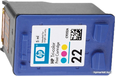 Картинка Картридж HP 22 (C9352AE) HPmarket.by Картридж HP 22 (C9352AE)  HPmarket.by
