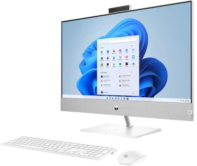 HP Pavilion 27-ca2020ny AiO PC/ i7-13700T/ 27 FHD IPS AG/ GF RTX 3050 4GB/ 16GB/ 512GB/ DOS/ noODD/ USB kbd+mouse/ kbd_ENG/ Natural silver моноблок 8G4H9EA  HPmarket.by